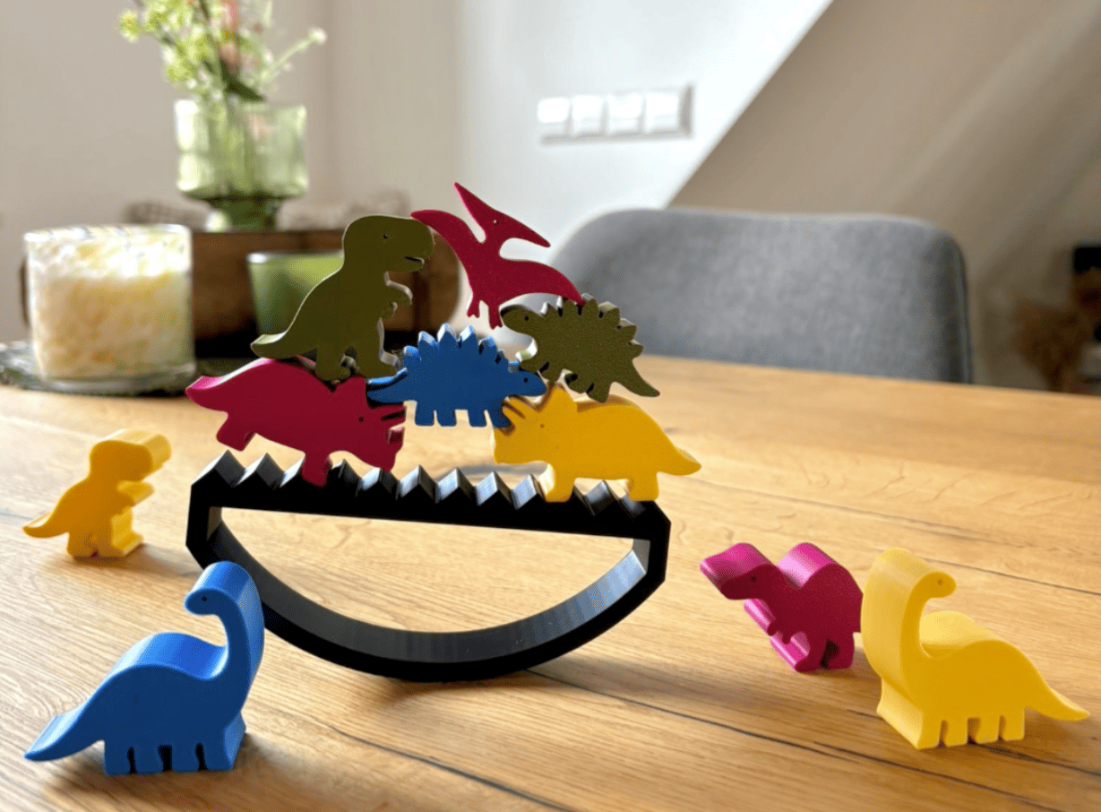 3d printed toys_dino balance game